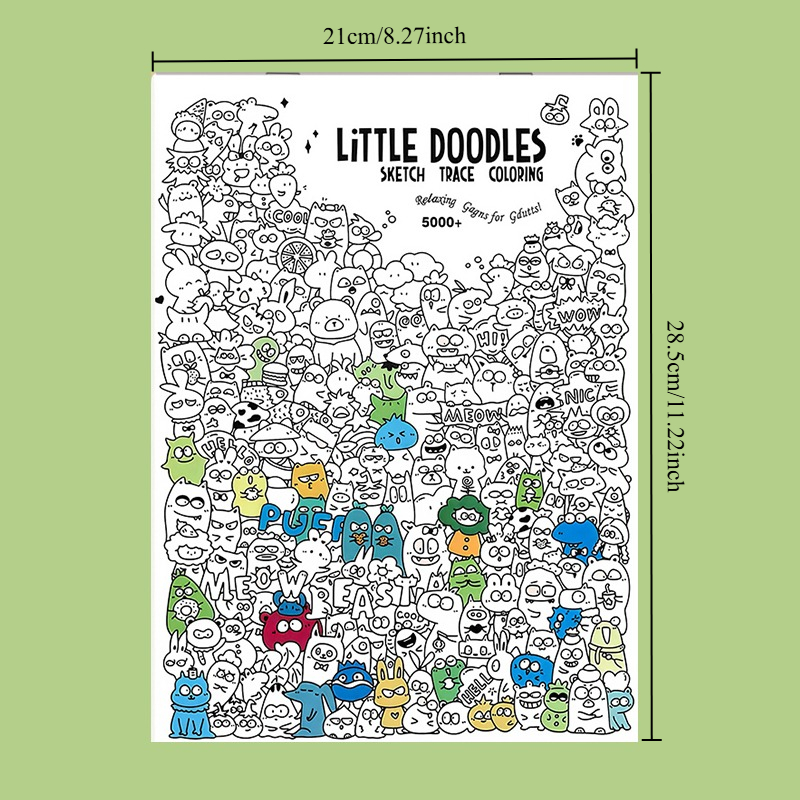 16 Pages Little Doodles Adult  - огляд і ціна Adult Coloring Book Stress Relief
