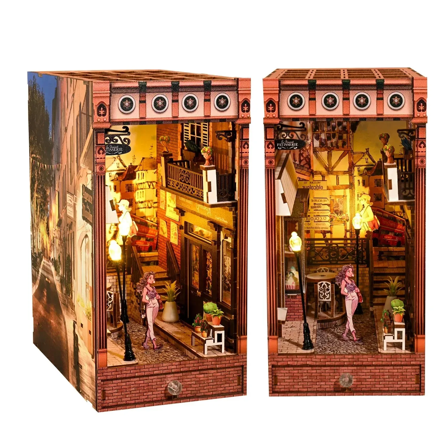 NEW Retro DIY Wooden Book Nook - огляд і ціна Diy Wooden Book Nook Kit Shelf Insert