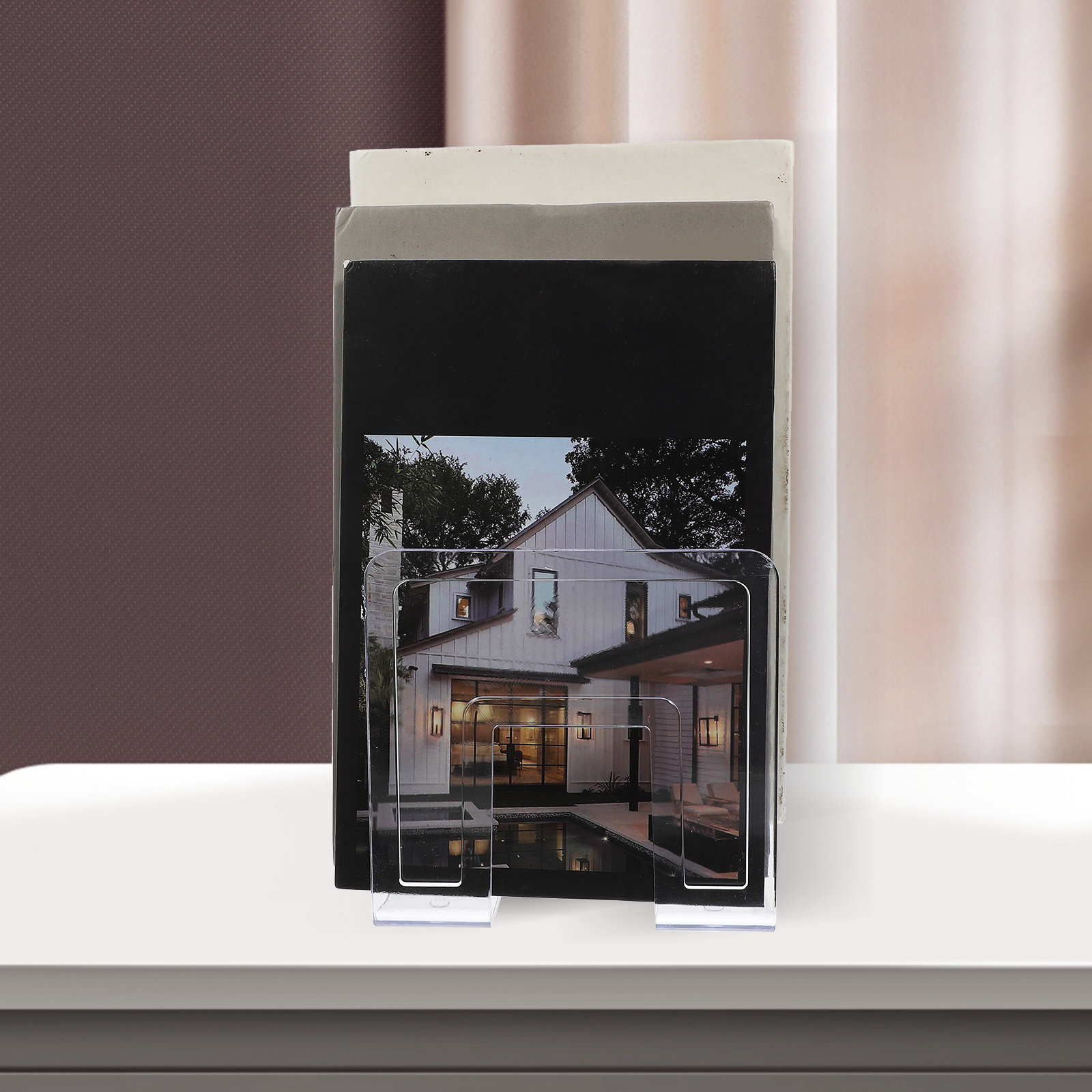 Clear Acrylic Bookend Desktop  - огляд і ціна Clear Acrylic Book Stand Holder