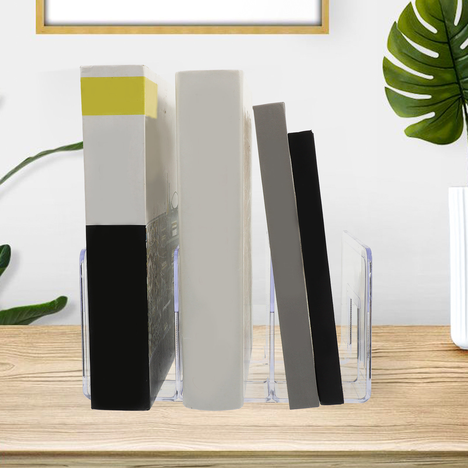 Clear Acrylic Bookend Desktop  - огляд і ціна Clear Acrylic Book Stand Holder