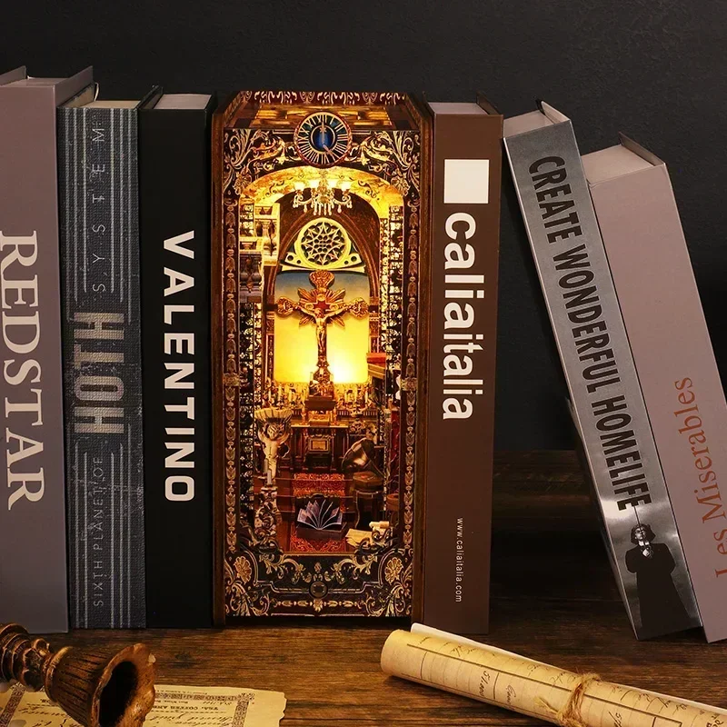 DIY Wooden Book Nook Shelf Ins - огляд і ціна Diy Wooden Book Nook Kit Shelf Insert