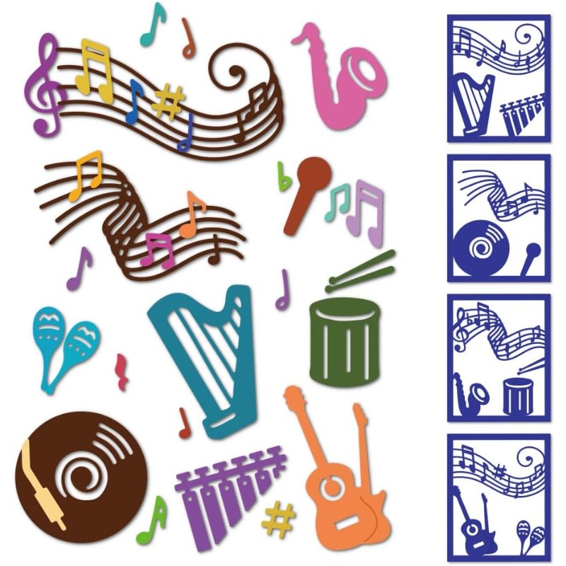 2pcs 27 Styles Musical Note Cu - огляд і ціна Blank Sheet Music Notebook