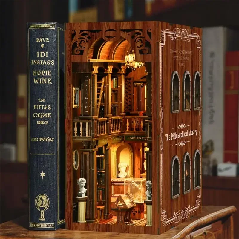 The philosophical Library Casa - огляд і ціна Diy Wooden Book Nook Kit Shelf Insert